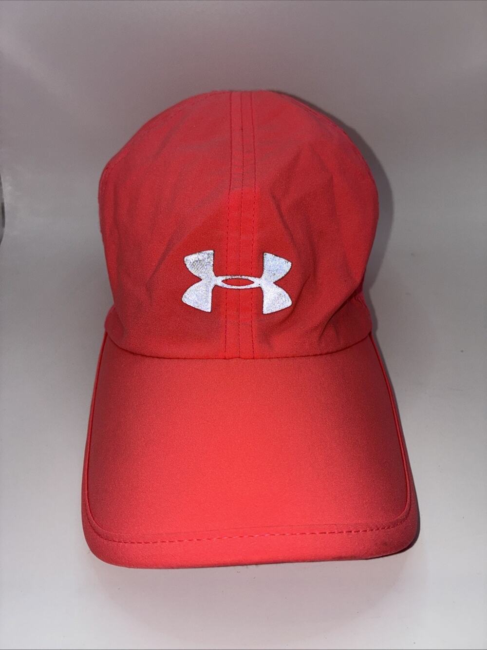 Under Armour Hat Cap Strap Back Womens One Size Hot Pink Reflective Athletic UA